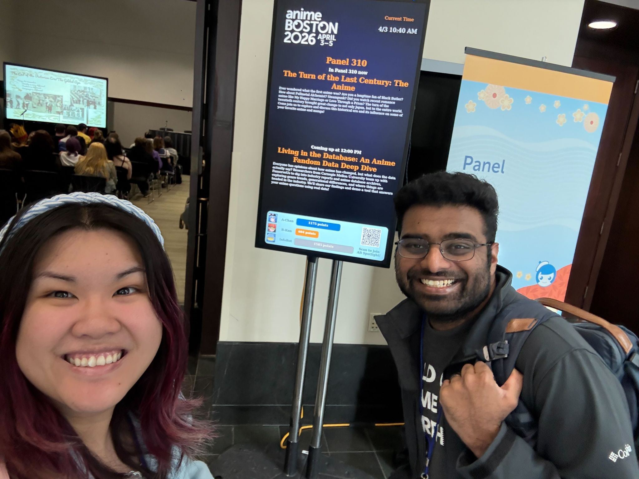Anime Boston 2026 - Panel schedule board